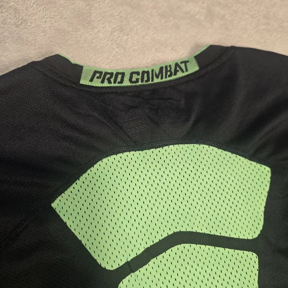 Nike Pro Combat Dri-FIT Fitted Sleeveless Compression Shirt Green Black Men 2XL - Picture 5 of 7
